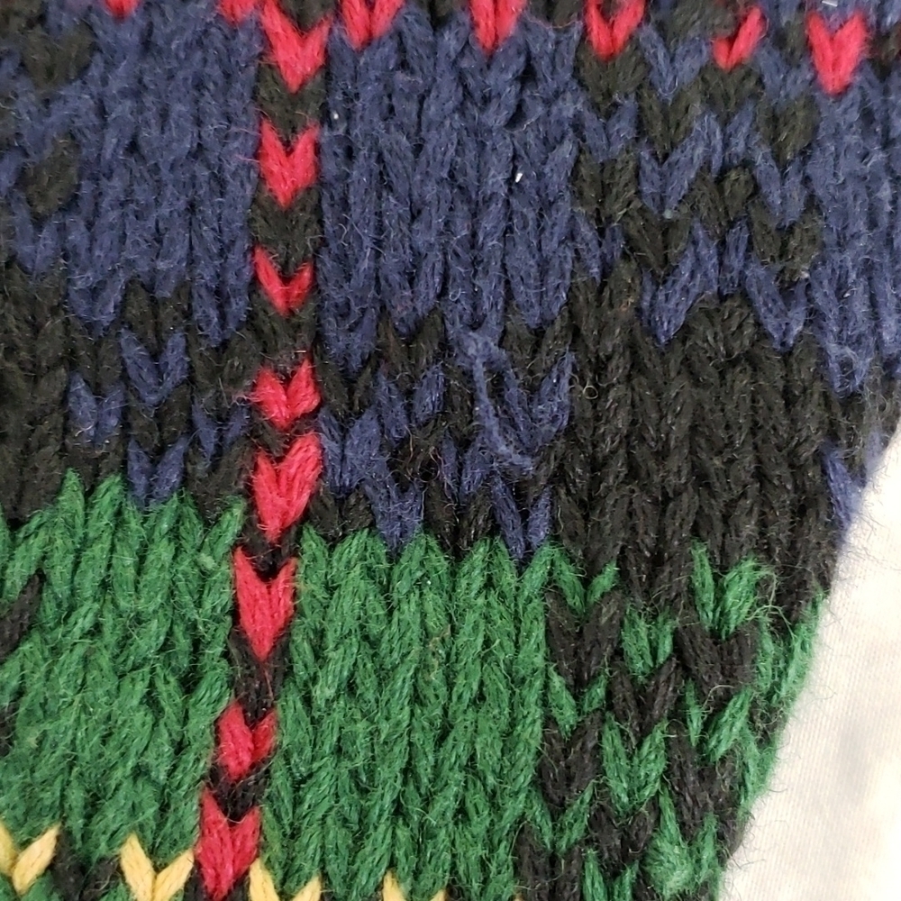 VINTAGE 80s Ashley Hand Knitted Ramie/ Cotton Winter Christmas Sweater EUC - Picture 10 of 12